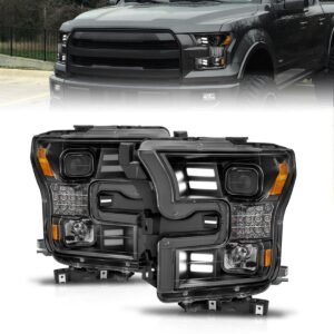 Ford F-150 15-17 Projector Light W/ Bar Style Light Black Housing - Image 1