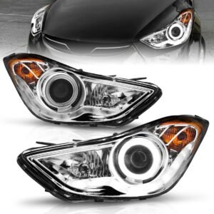 Hyundai Elantra 11-13 Projector Headlights Chrome - Image 1