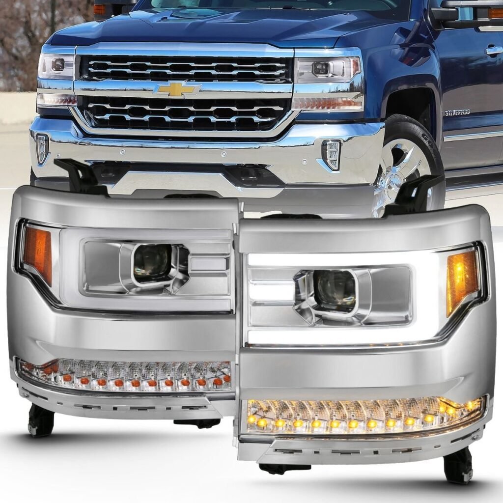 Chevy Silverado 1500 16-18 Projector Plank Headlight - Chrome