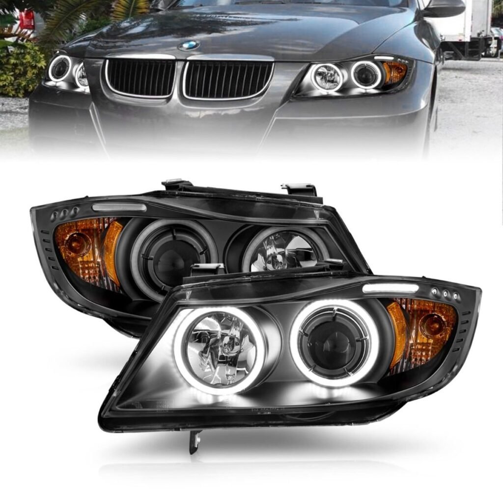 BMW 3 Series E90/E91 06-08 Projector Headlights Black