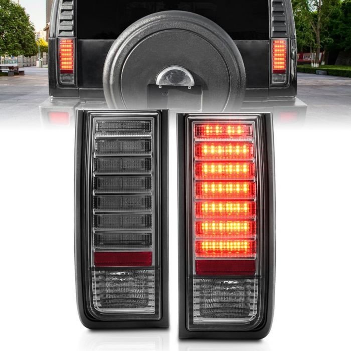 Hummer H2 SUV 03-09 Led Tail Lights Smoke
