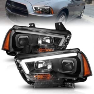 Dodge Charger 11-14 Projector Plank Style Headlight Black - Image 1