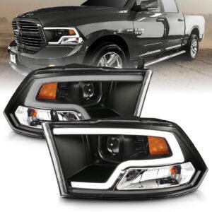 Dodge Ram 1500 09-18 /ram 2500/3500 10-18 Projector Plank Style Headlights Black Clear Amber (for Non-projector Models) - Image 1