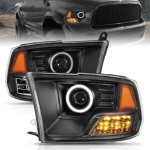 Dodge Ram 1500 09-18 / Ram 2500/3500 10-18 Projector Headlights Black W/ Rx Halo (for Non-projector Models) - Image 1