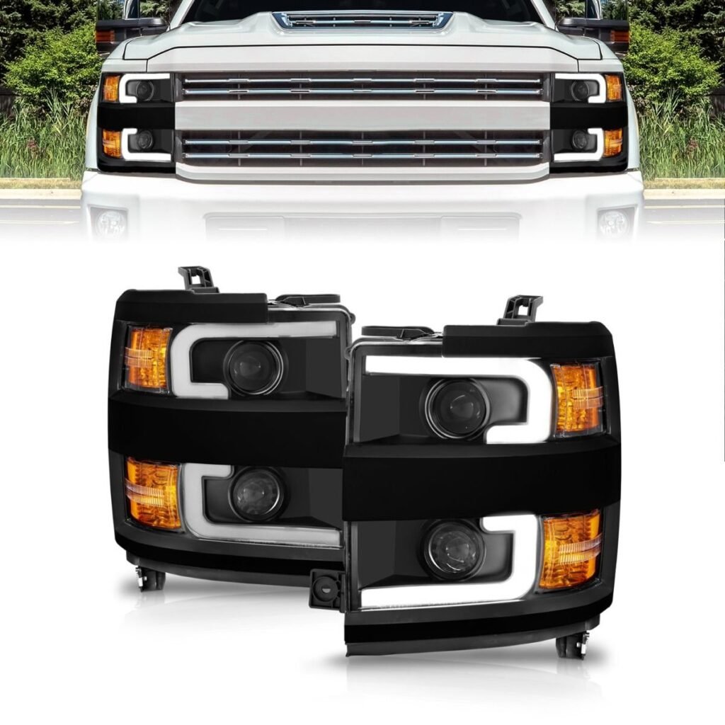Chevy Silverado 15-19 2500dh/3500hd Projector Plank Headlight - Black