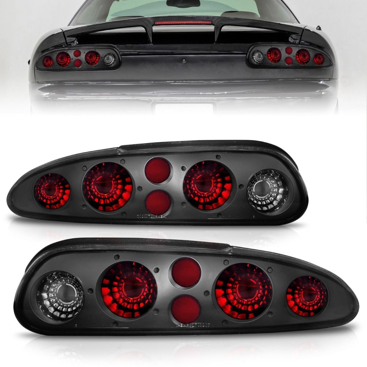 CHEVROLET CAMARO 93-02 TAIL LIGHTS DARK SMOKE - Image 1