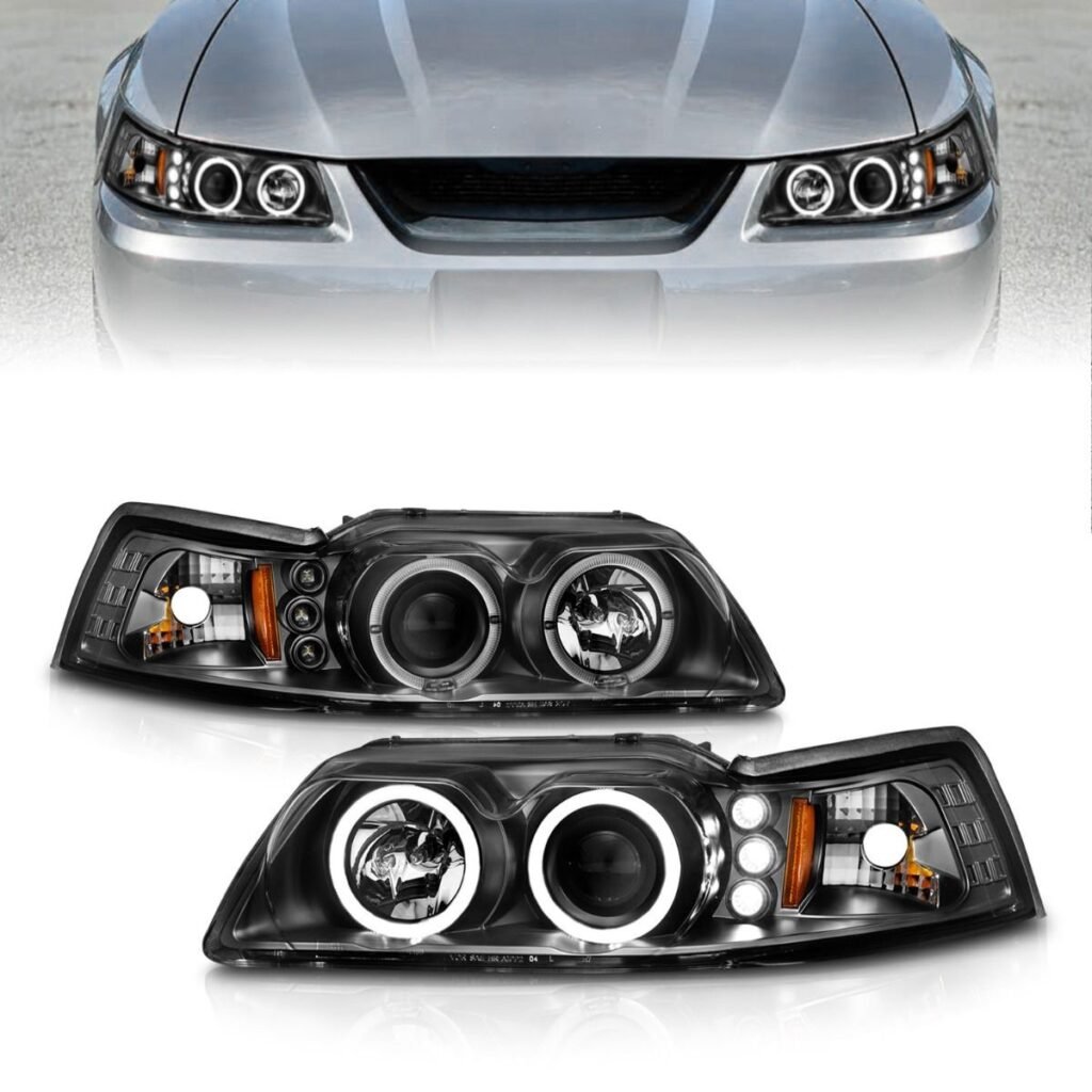 Ford Mustang 99-04 Projector Headlights Black Housing