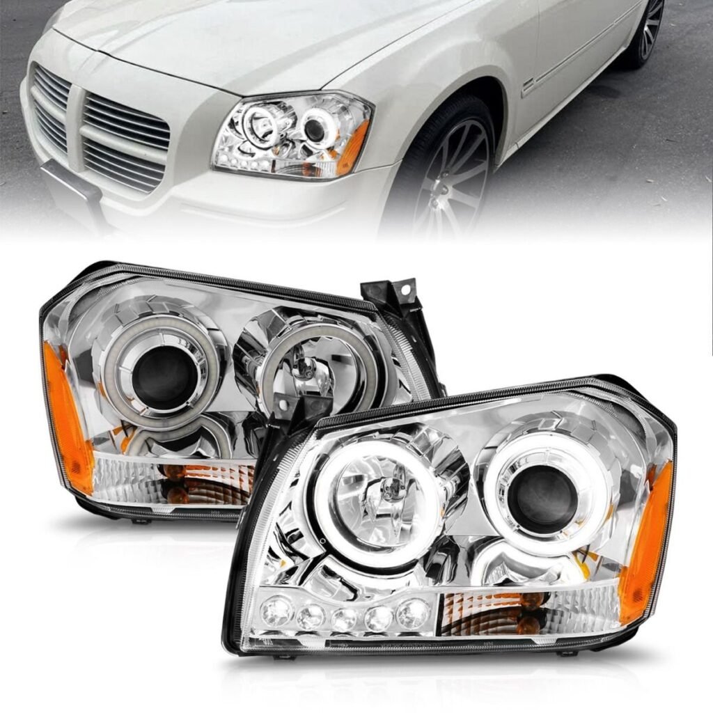 Dodge Magnum 05-07 Projector Headlights Chrome W/ Rx Halo