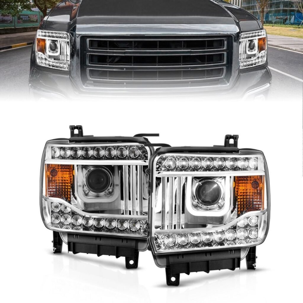 GMC Sierra 1500 14-15 2500hd/3500hd 15-19 Projector Headlights Chrome