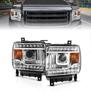 GMC Sierra 1500 14-15 2500hd/3500hd 15-19 Projector Headlights Chrome - Image 1
