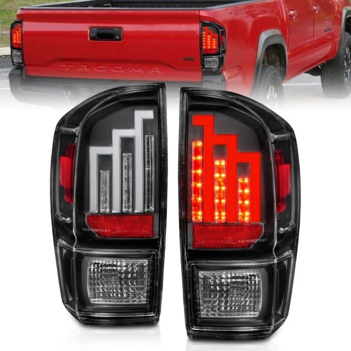 Toyota Tacoma 16-22 Led Tail Lights With Black Housing