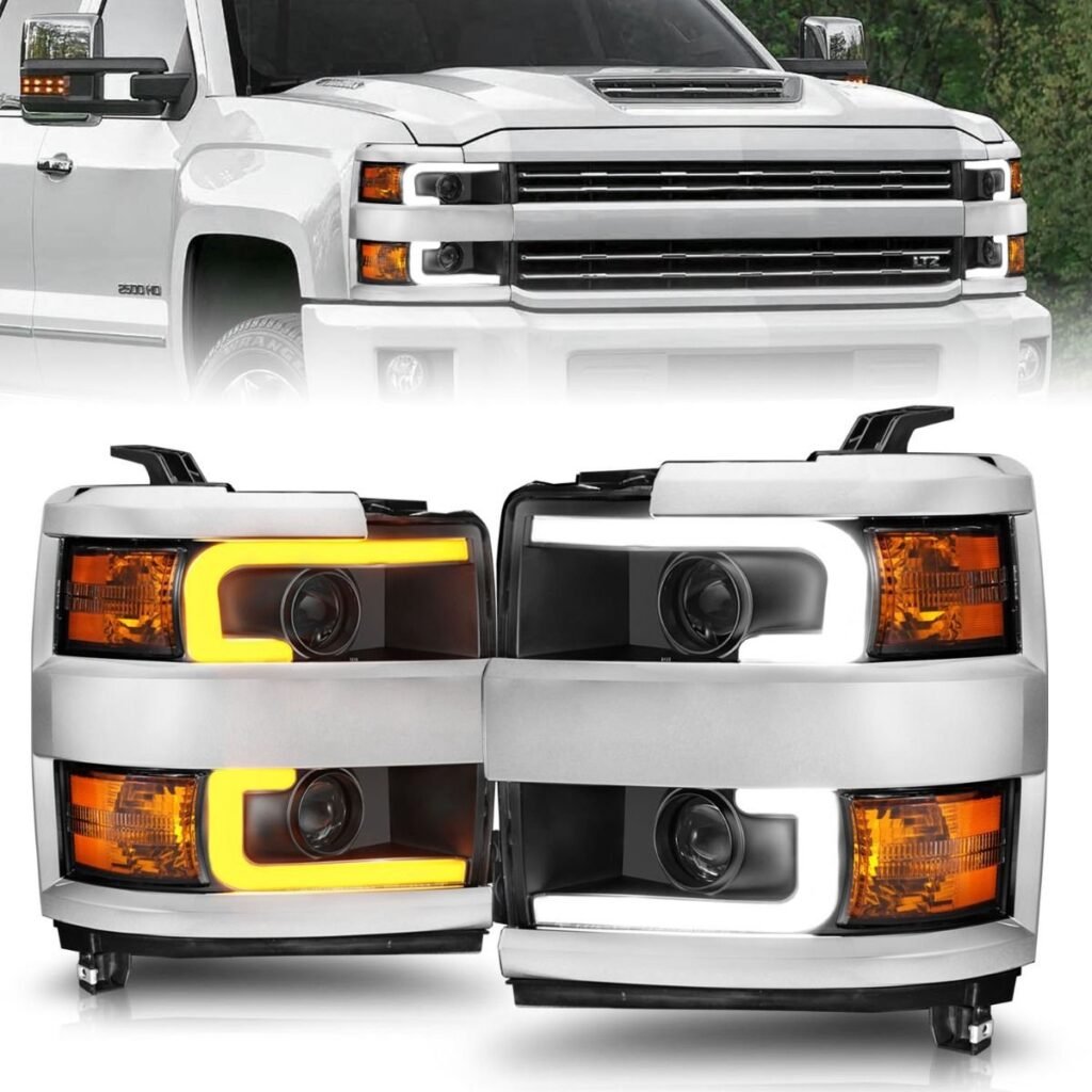 Chevy Silverado 15-19 2500hd/3500hd Projector Switchback Headlights - Black