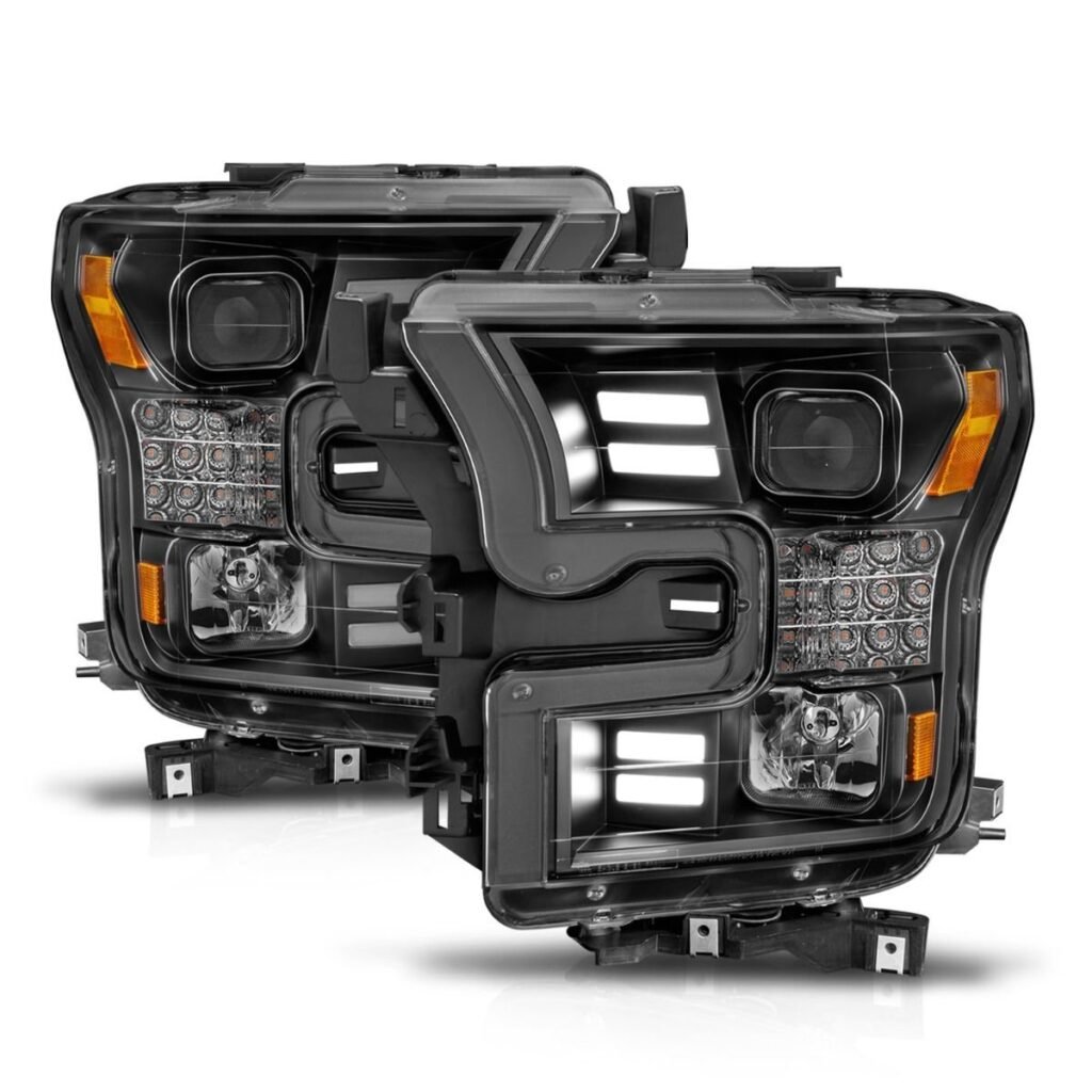 Ford F-150 15-17 Projector Light W/ Bar Style Light Black Housing