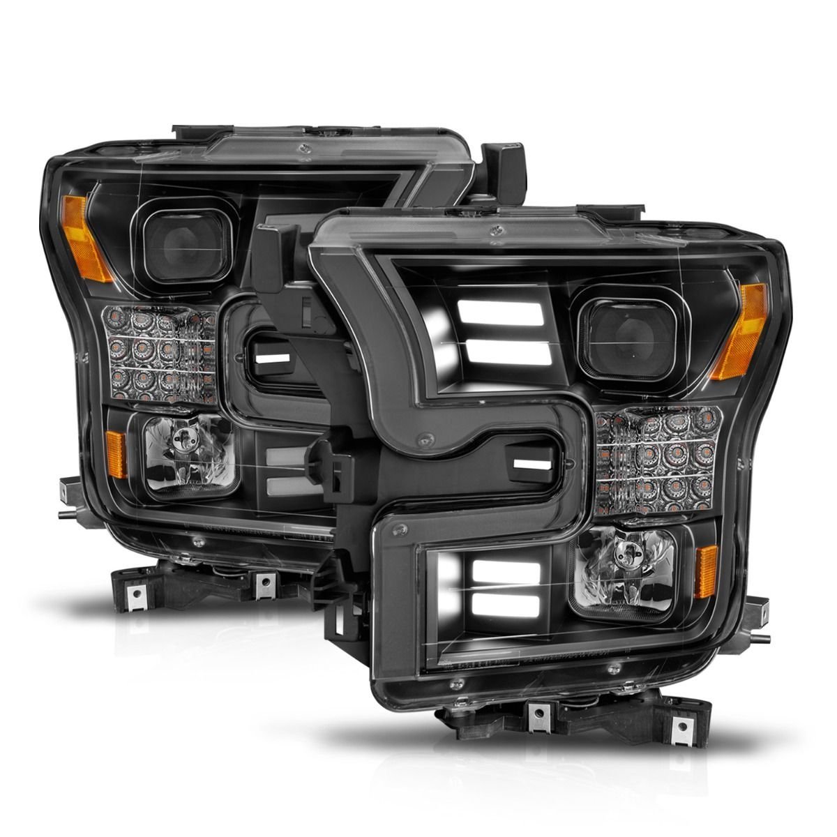 Ford F-150 15-17 Projector Light W/ Bar Style Light Black Housing - Image 4
