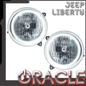 Oracle Lighting 2002-2004 Jeep Liberty Pre-assembled SMD Halo Headlights - Image 1