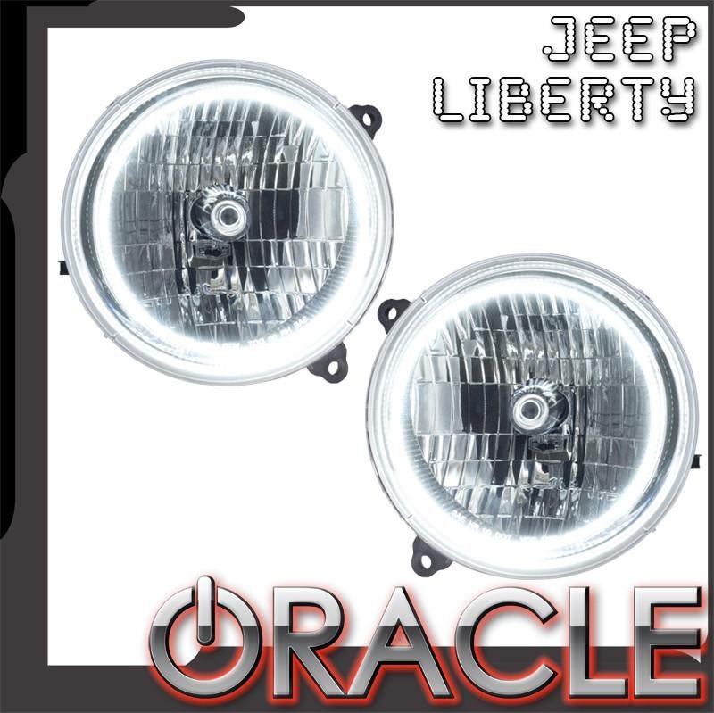 Oracle Lighting 2002-2004 Jeep Liberty Pre-assembled SMD Halo Headlights
