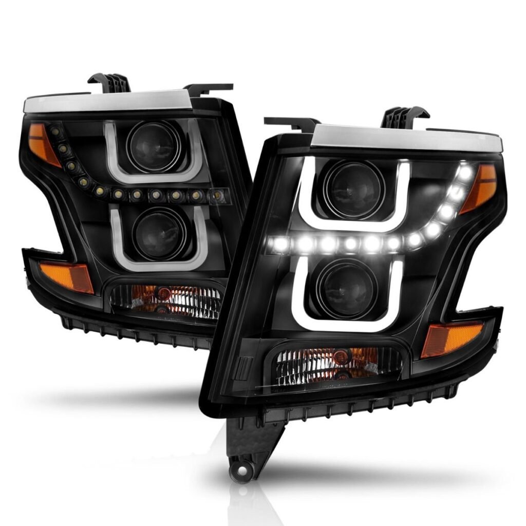 Chevy Tahoe/suburban 15-19 Projector U Bar Style Headlight - Black