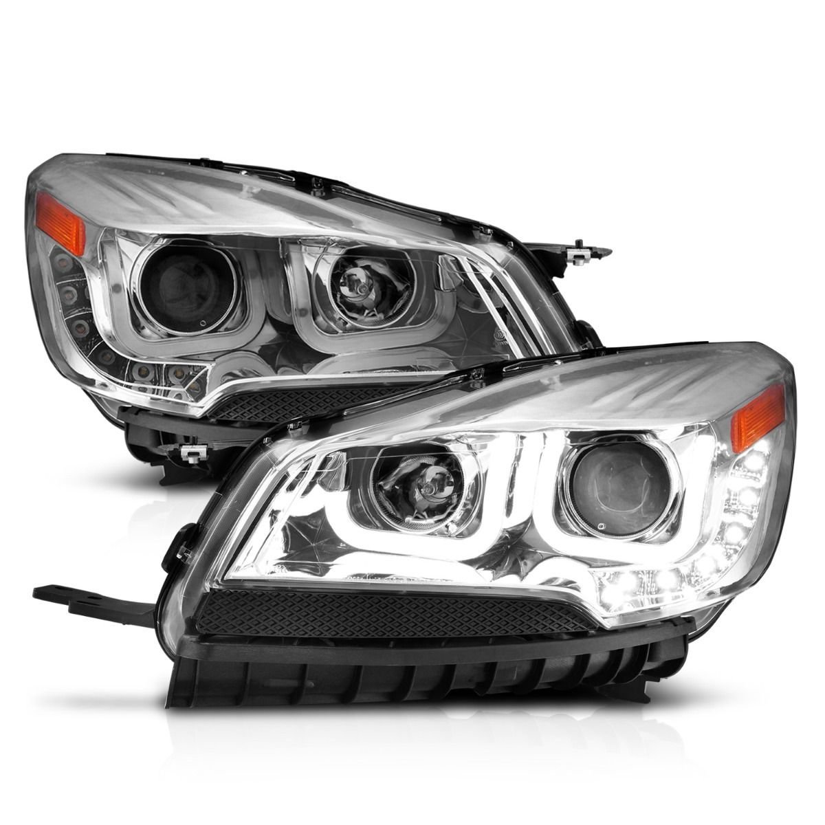 Ford Escape 13-16 Projector U-bar Headlights Chrome - Image 2