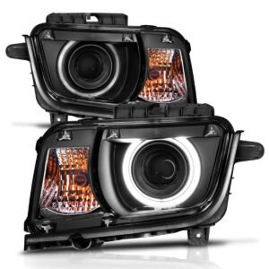 Chevy Camaro 10-13 Projector Headlights Black W/ Rx Halo - Image 2