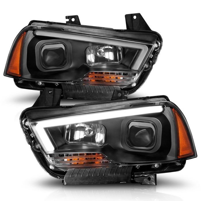 Dodge Charger 11-14 Projector Plank Style Headlight Black