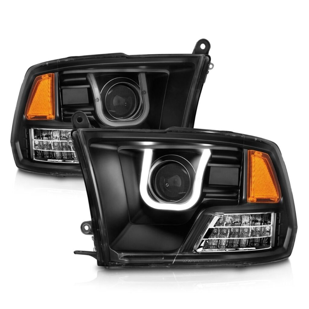 Dodge Ram 1500 09-18 / Ram 2500/3500 10-18 Projector U-bar Headlights Black (for Non-projector Models)