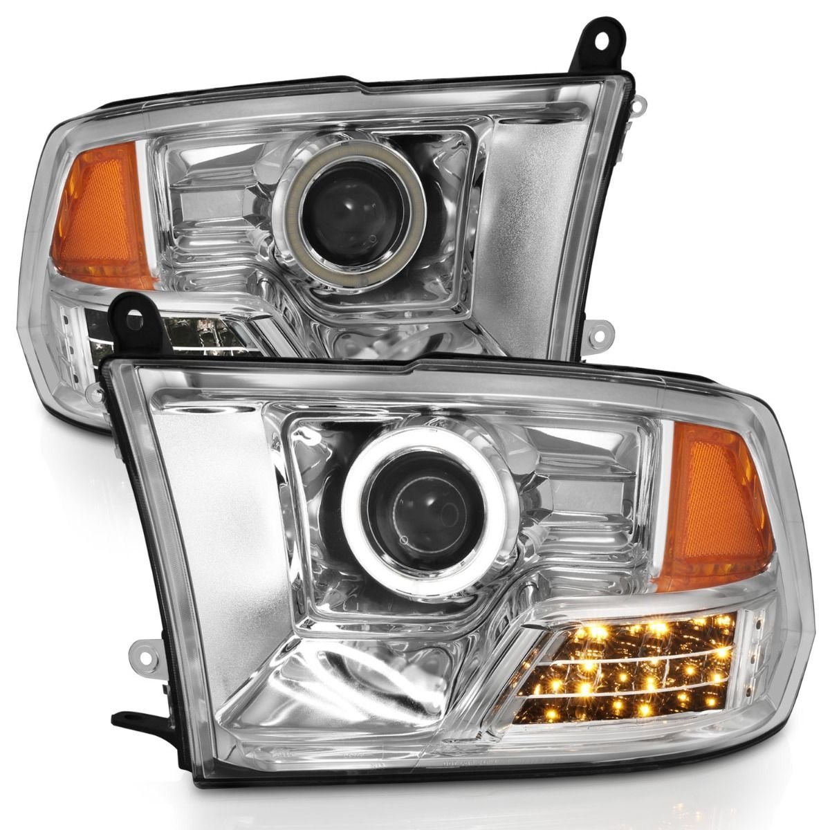 Dodge Ram 1500 09-18 / Ram 2500/3500 10-18 Projector Headlights Chrome - Image 2