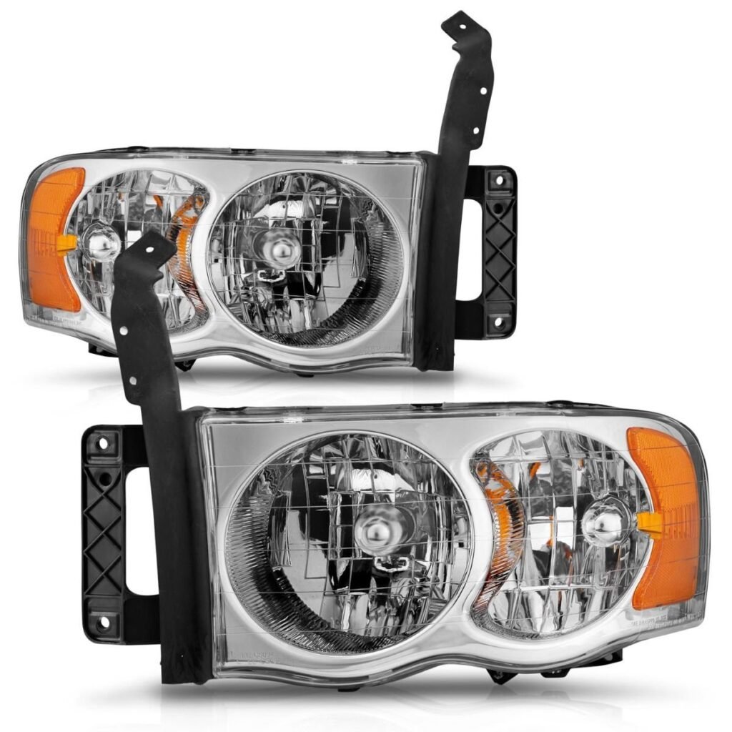 Dodge Ram 1500 02-05 / Ram 2500/3500 03-05 Crystal Headlights Chrome Housing