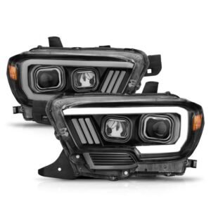 Toyota Tacoma 16-22 Projector Plank Style Headlight Black - Image 2