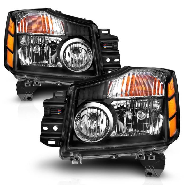 Nissan Armada 04-07 / Titan 04-15 Crystal Headlights With Black Housing