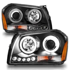 Dodge Magnum 05-07 Projector Headlights Black W/ Rx Halo - Image 2