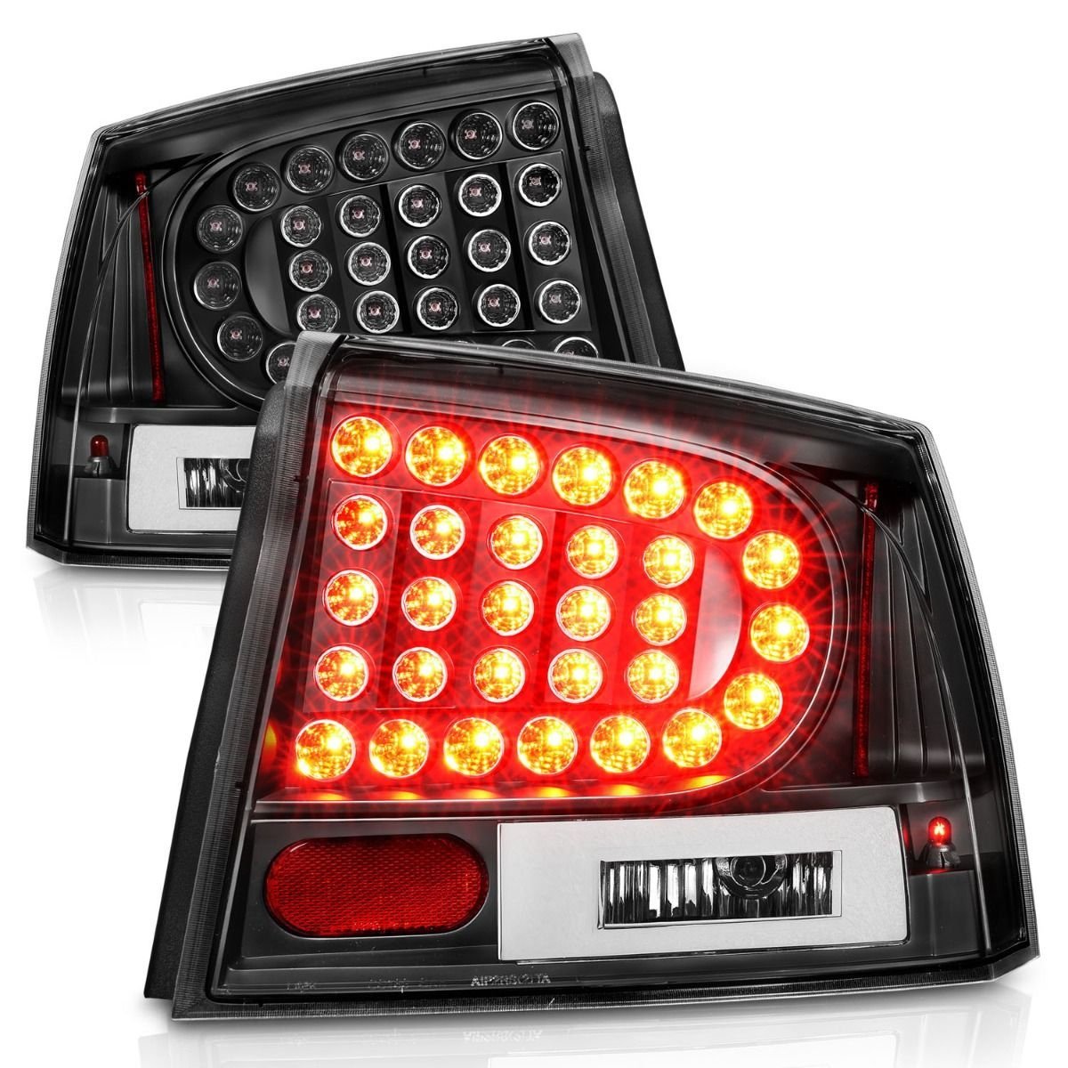 Dodge Charger 06-10 Led Tail Lights Black - Image 2