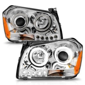 Dodge Magnum 05-07 Projector Headlights Chrome W/ Rx Halo - Image 2