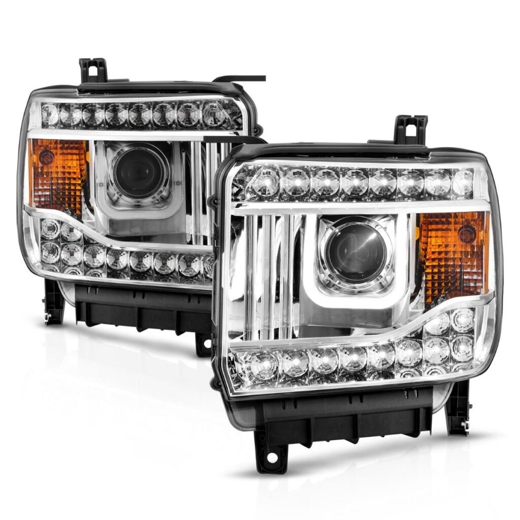 GMC Sierra 1500 14-15 2500hd/3500hd 15-19 Projector Headlights Chrome