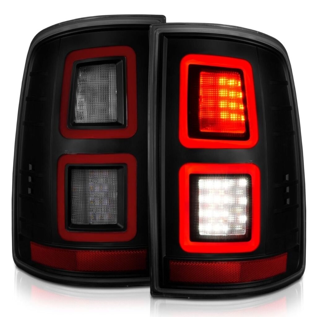 Dodge Ram 1500 09-18 / 2500/3500 10-18 LED Tail Lights Black Smoke Lens
