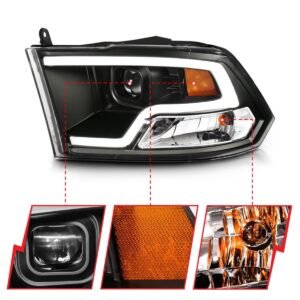 Dodge Ram 1500 09-18 /ram 2500/3500 10-18 Projector Plank Style Headlights Black Clear Amber (for Non-projector Models) - Image 3