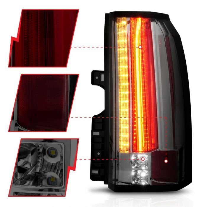 GMC Yukon/ Xl / Denali 15- 19 Led Tail Lights W/ Smoke Lens
