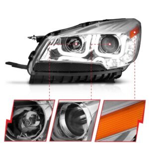 Ford Escape 13-16 Projector U-bar Headlights Chrome - Image 3