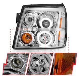 Cadillac Escalade / Escalade ESV 02-06 Projector Headlights - Chrome - Image 3