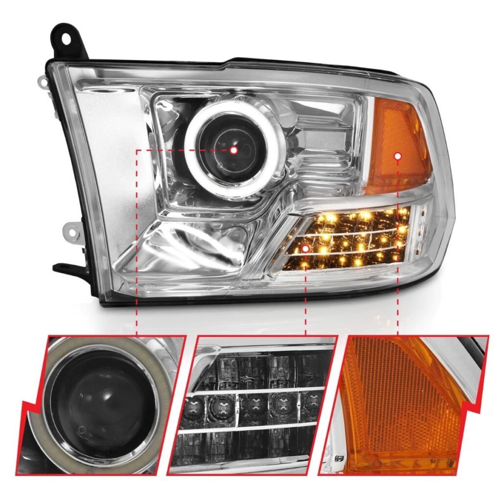 Dodge Ram 1500 09-18 / Ram 2500/3500 10-18 Projector Headlights Chrome
