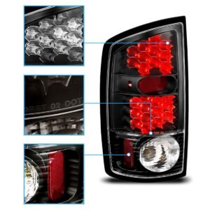 Dodge Ram 1500 02-05 / 2500/3500 03-06 Led Tail Lights Black - Image 3
