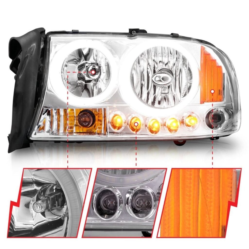 DODGE DAKOTA 97-04 / DURANGO 98-03 HEADLIGHTS CHROME