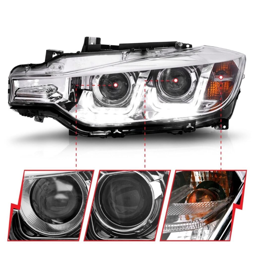 BMW 3 Series F30 12-15 4DR Projector Headlights U-bar Chrome