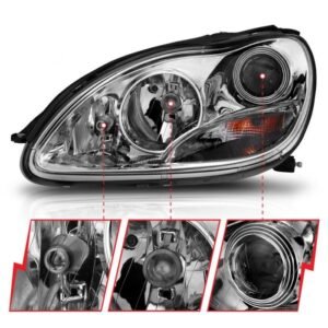 MBZ S Class W220 S430/S450/S500/S550/S600/S55 Amg 00-05 Projector Headlights Chrome - Image 3