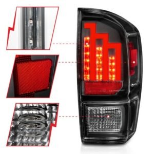 Toyota Tacoma 16-22 Led Tail Lights With Black Housing - Image 3