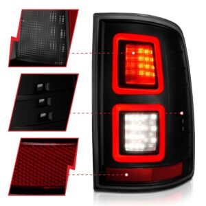 Dodge Ram 1500 09-18 / 2500/3500 10-18 LED Tail Lights Black Smoke Lens - Image 3