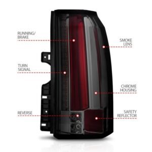 GMC Yukon/ Xl / Denali 15- 19 Led Tail Lights W/ Smoke Lens - Image 4