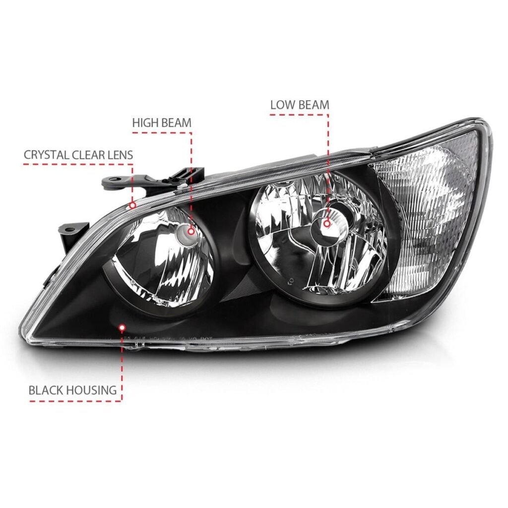 Lexus IS300 01-05 Crystal Headlights Black