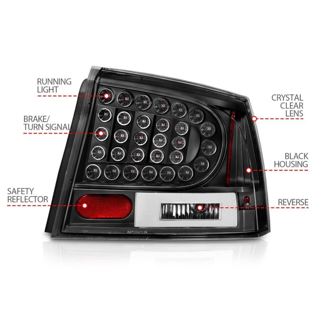 Dodge Charger 06-10 Led Tail Lights Black
