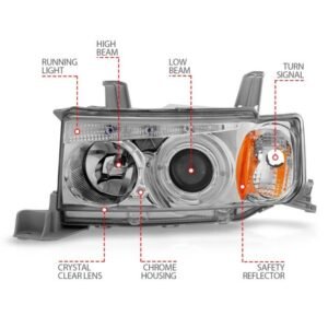 Scion Xb 04-07 Projector Halo Headlights Chrome - Image 4