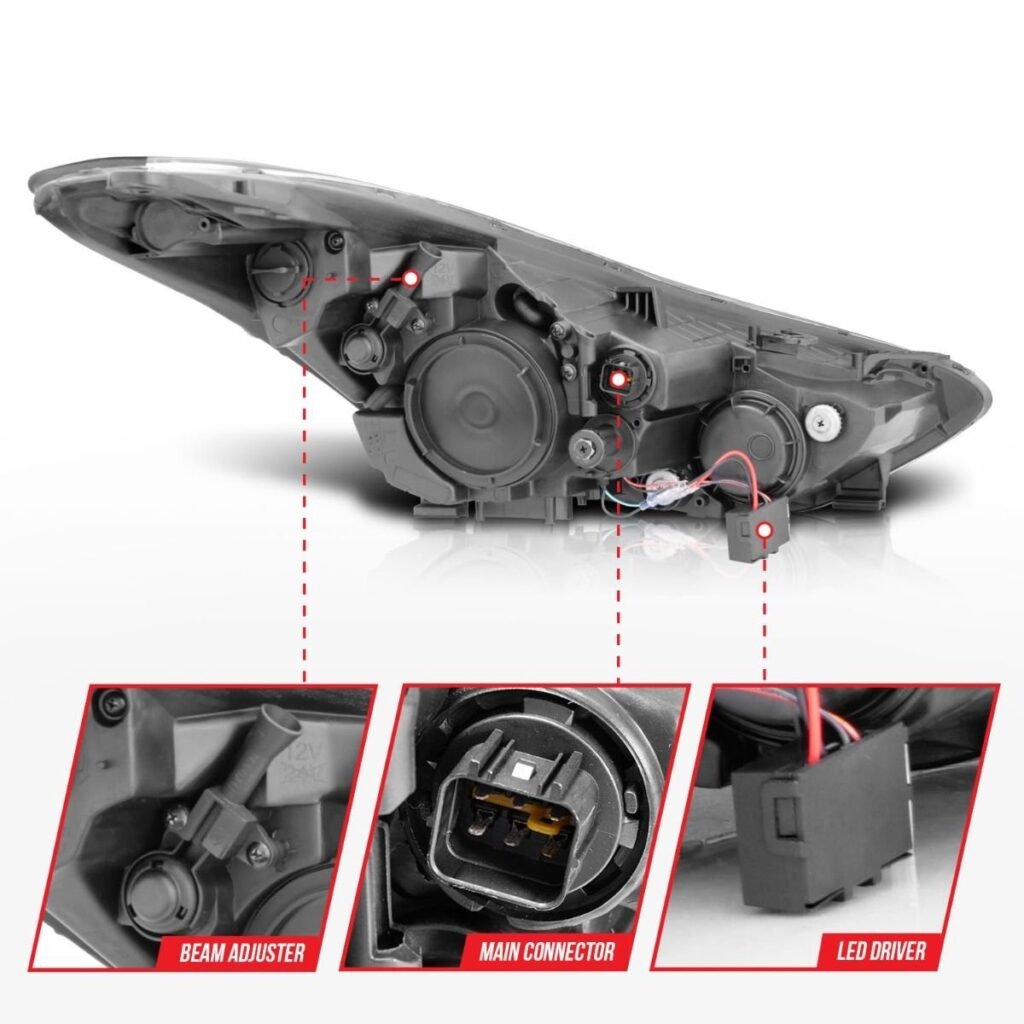 Hyundai Elantra 11-13 Projector Headlights Chrome